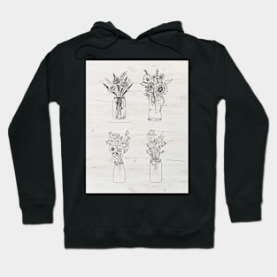 Flower Vase Collage Hoodie